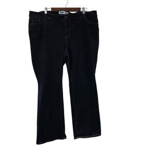Old Navy Boot-Cut Jeans Women 22 Plus Dark Wash Excellent Secret-Slim Pockets